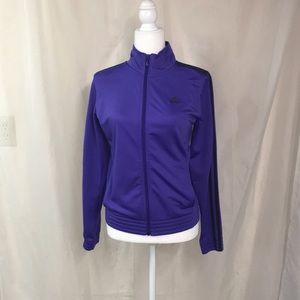 Adidas purple zip up sweatshirt sz small